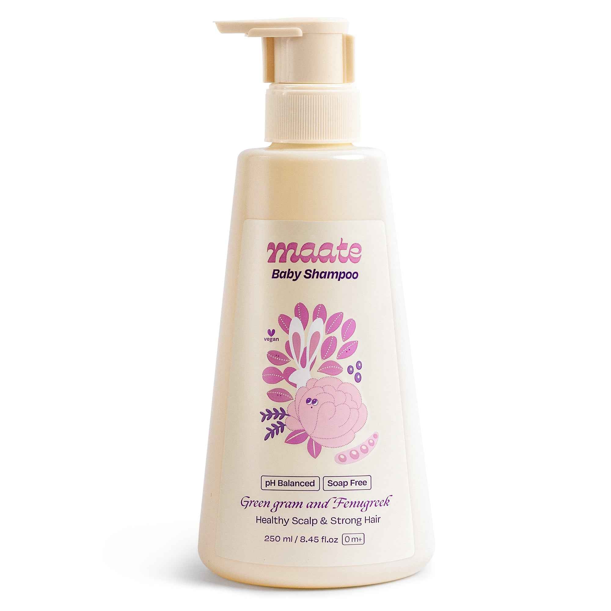 Tear Free Baby Shampoo - ph Balanced | Soap Free - 250 ML - Maate