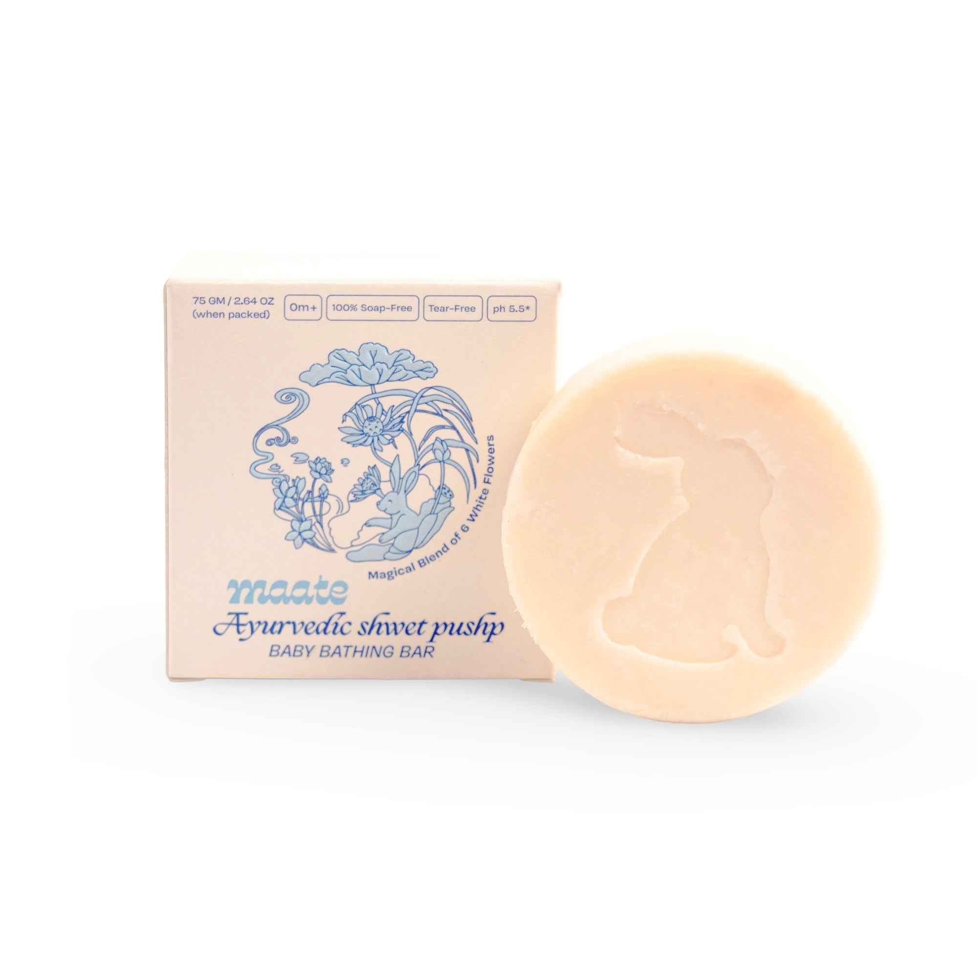 Maate Ayurvedic Shwet Pushp Baby Soap Bar