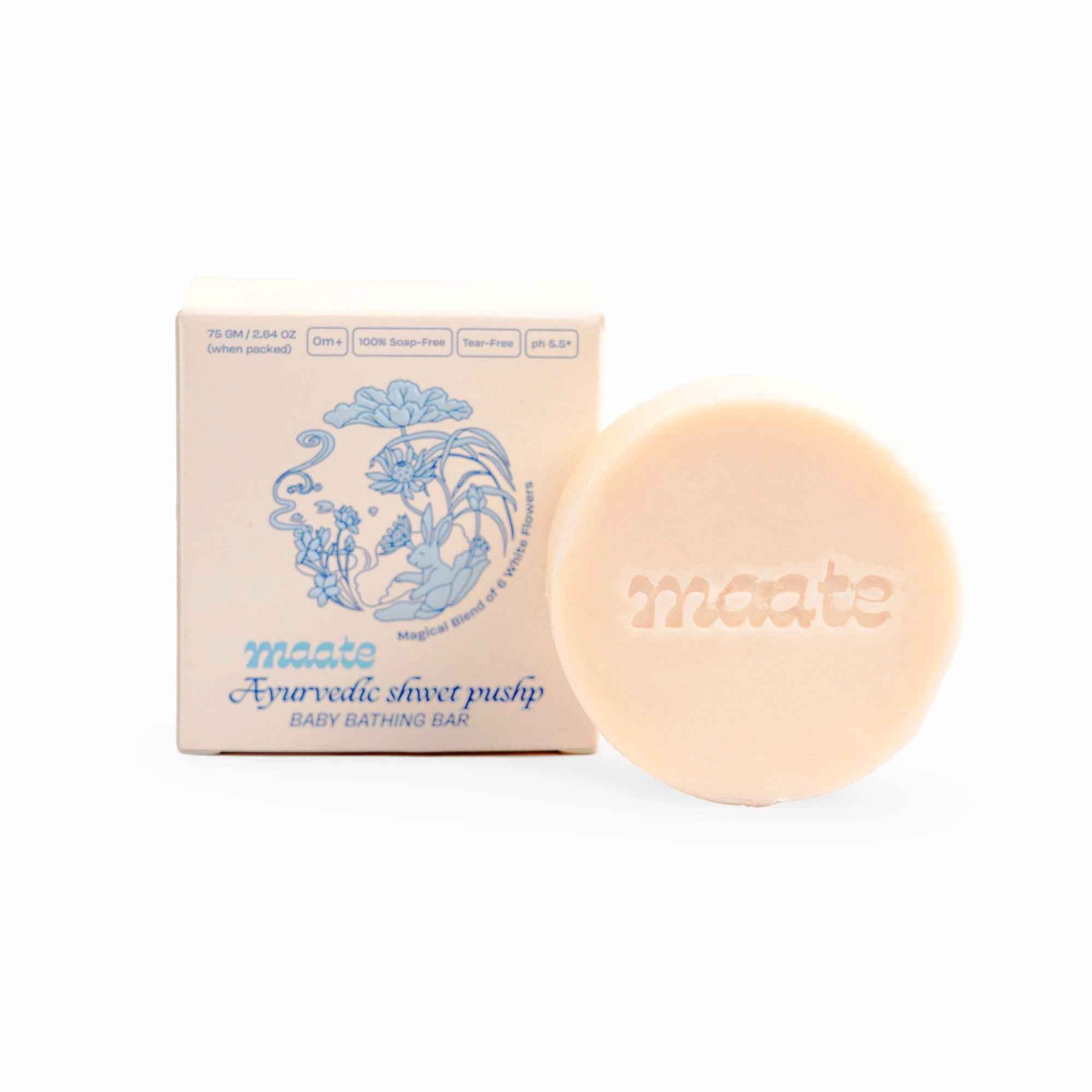 Maate Ayurvedic Shwet Pushp Baby Soap Bar