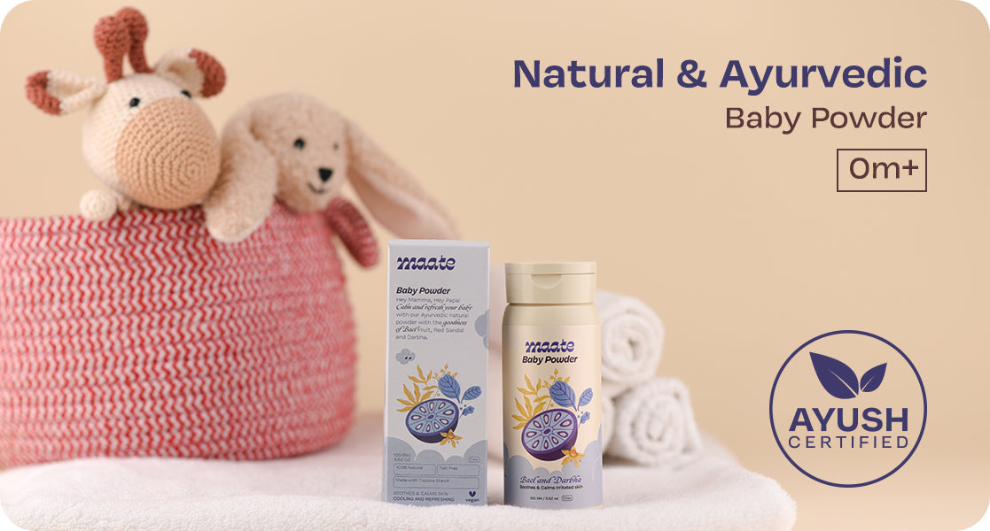 Maate Ayurvedic Baby Powder - Talc Free | 100% Natural