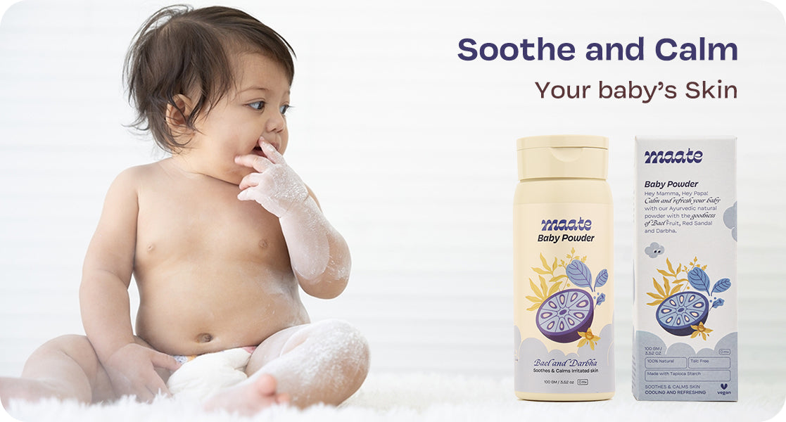 Maate Ayurvedic Baby Powder - Talc Free | 100% Natural