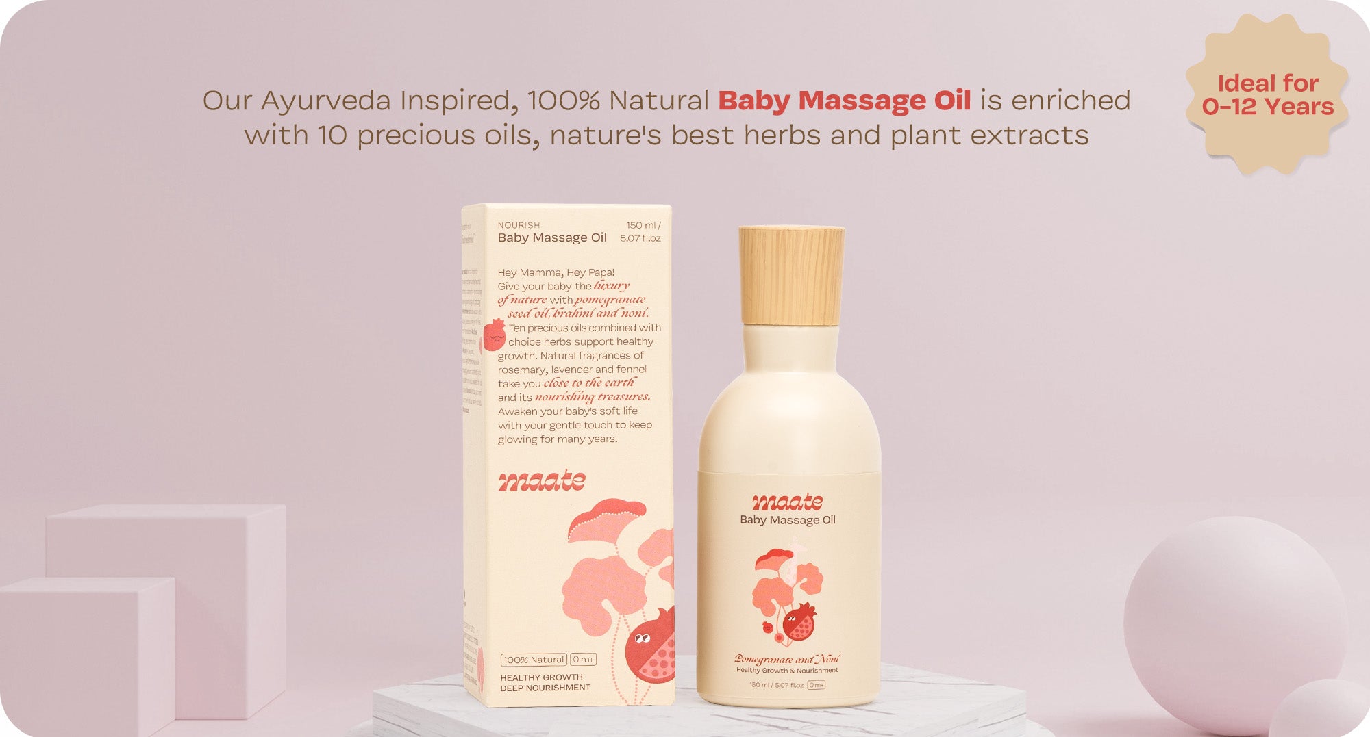 100% Natural Baby Massage Oil - 150 ML