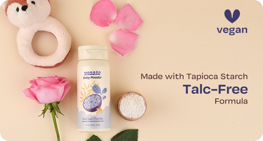 Maate Ayurvedic Baby Powder - Talc Free | 100% Natural