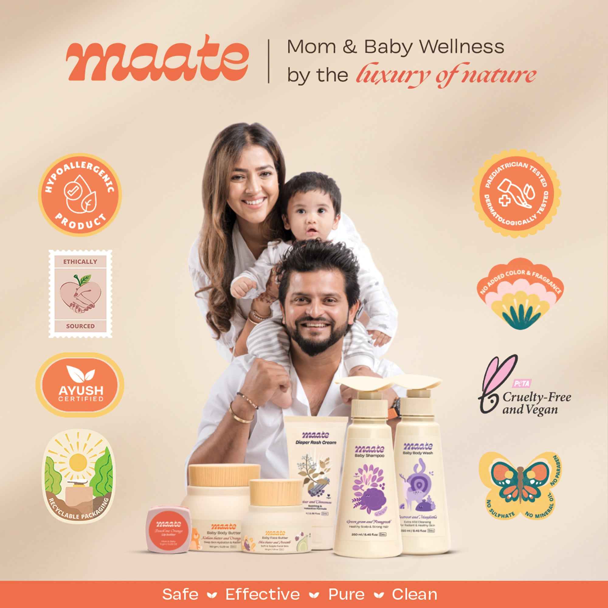 Maate Baby Wipes 99% Water | Hypoallergenic