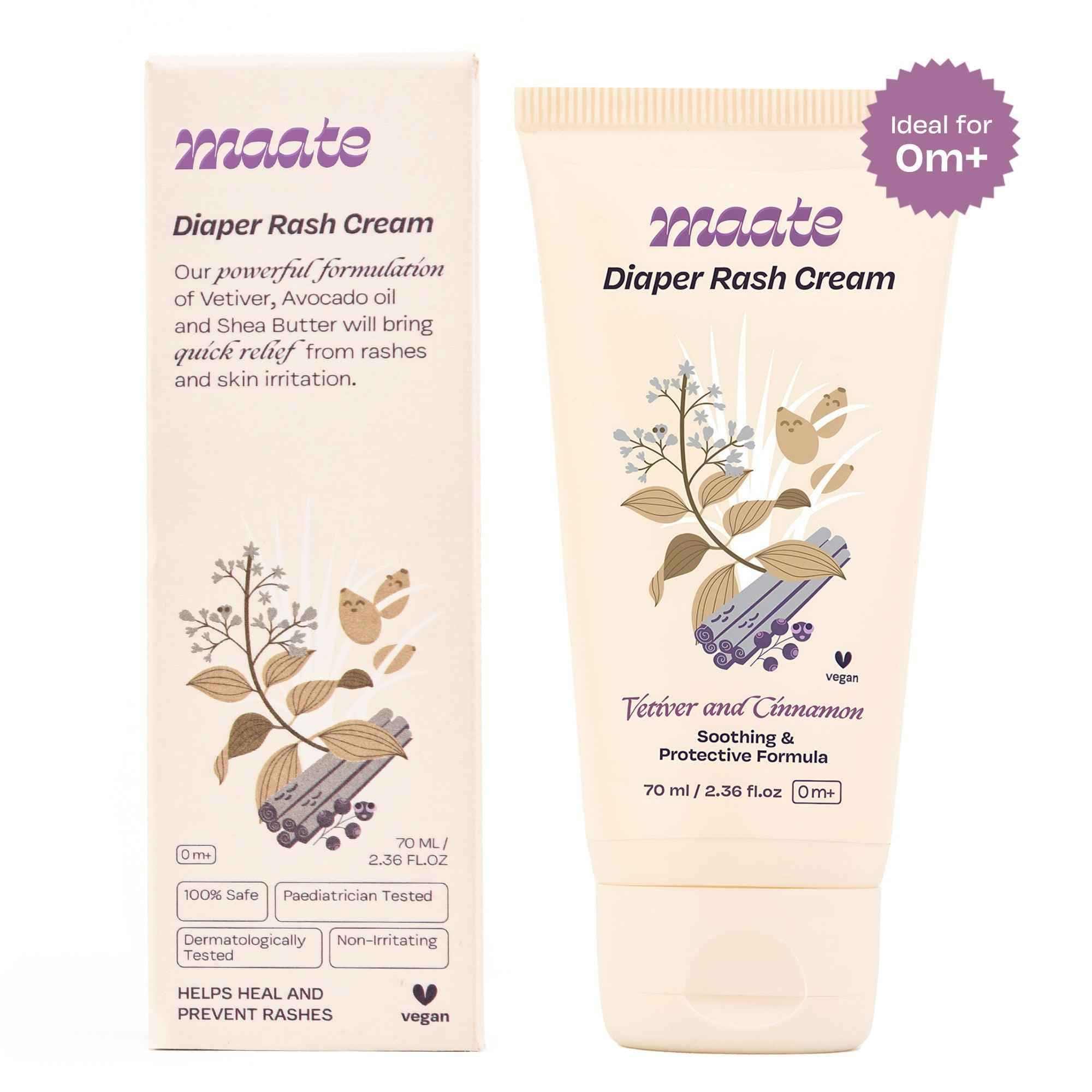 Maate Diaper Rash Cream - Derma & Paediatrician Tested - Maate