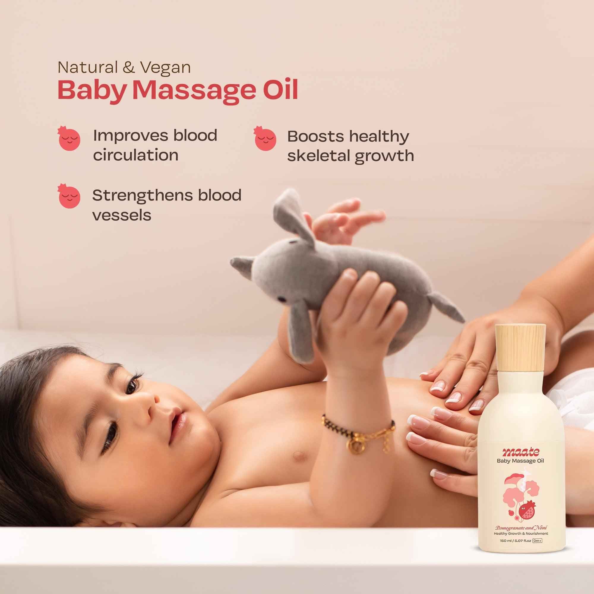 100% Natural Baby Massage Oil - 150 ML - Maate