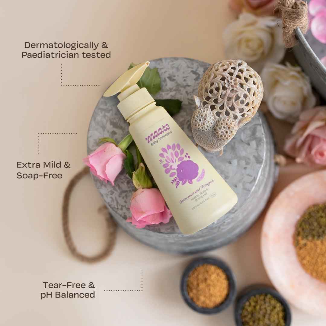 Tear Free Baby Shampoo - ph Balanced | Soap Free - 400 ML - Maate