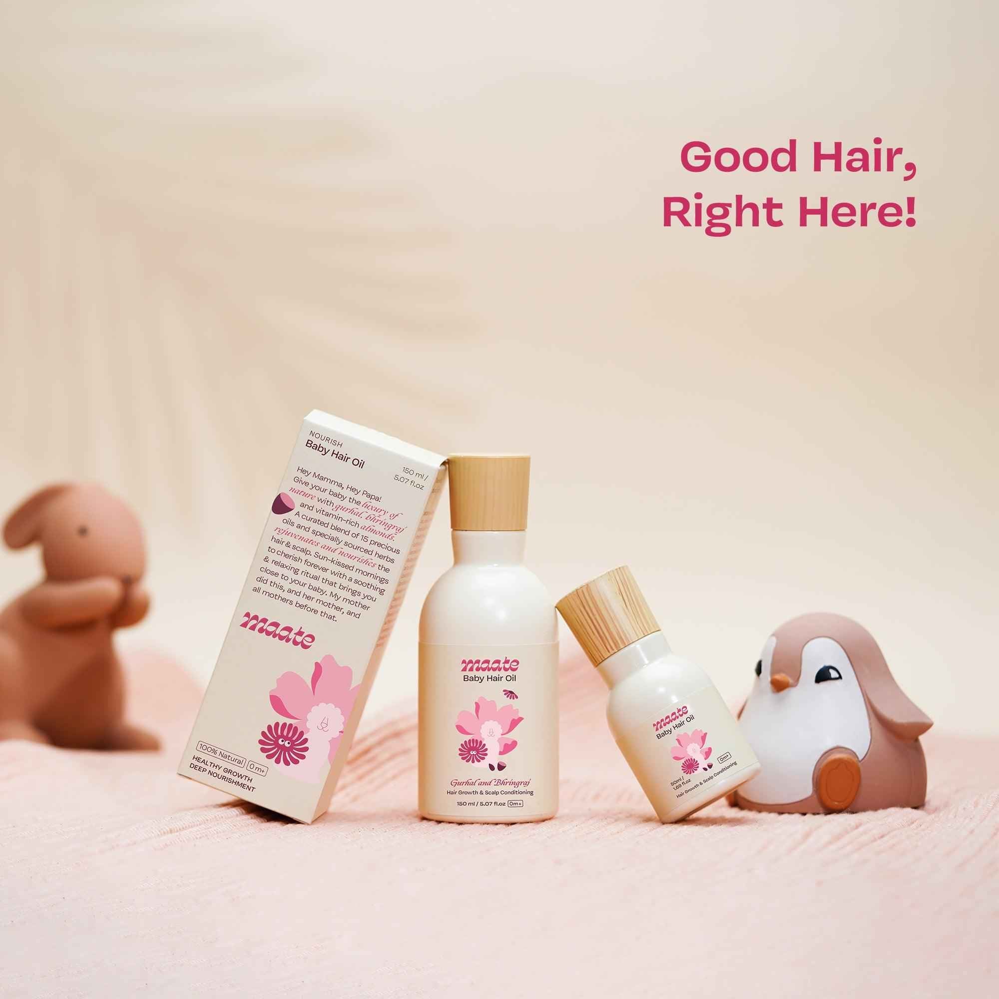 100% Natural Baby Hair Oil - 50 ML - Maate