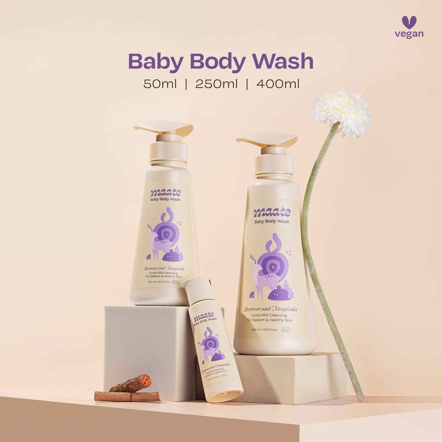 Baby Body Wash ph Balanced | Soap Free - 400 ML - Maate