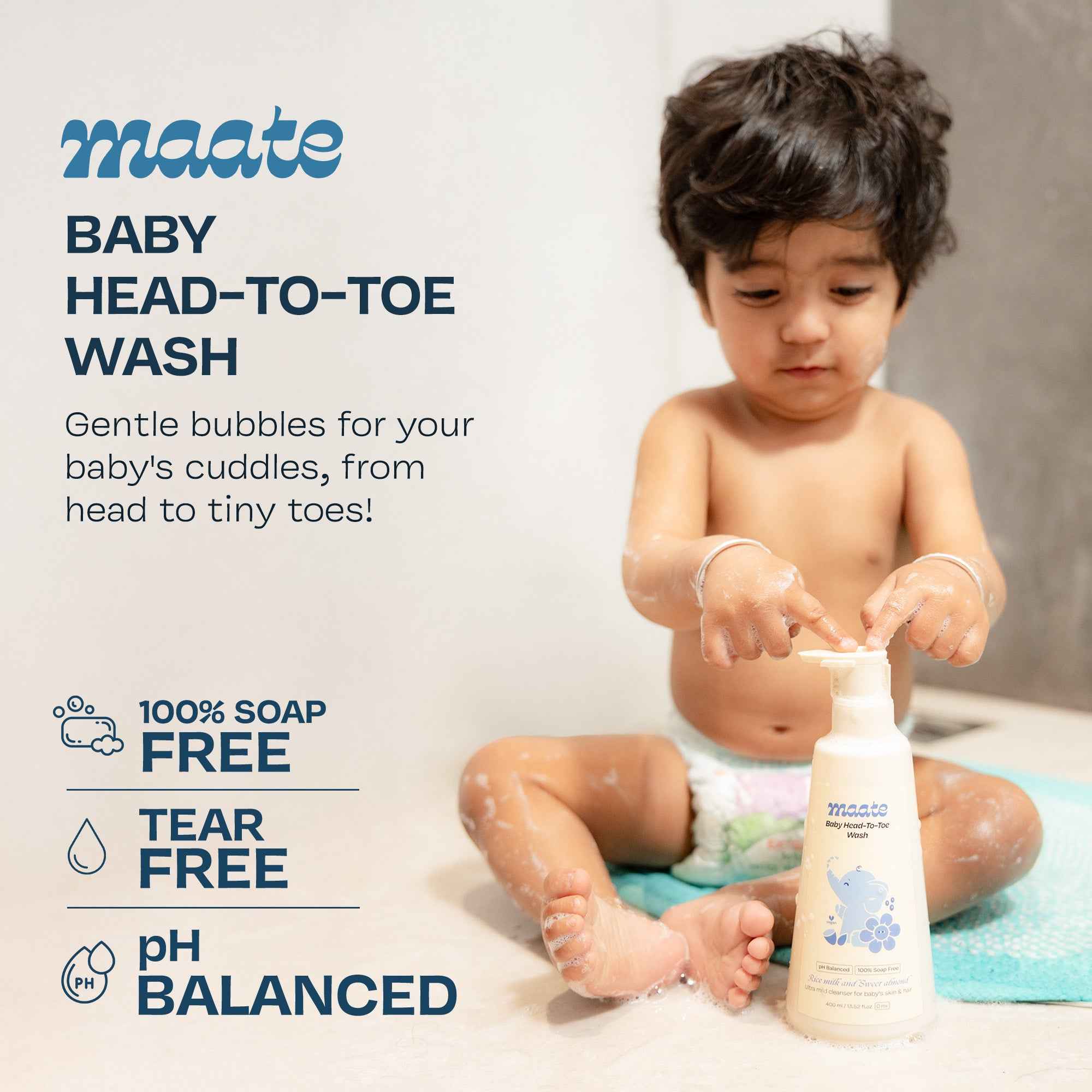 Maate Baby Head to Toe Wash – Tear-Free | pH-Balanced - 50ML