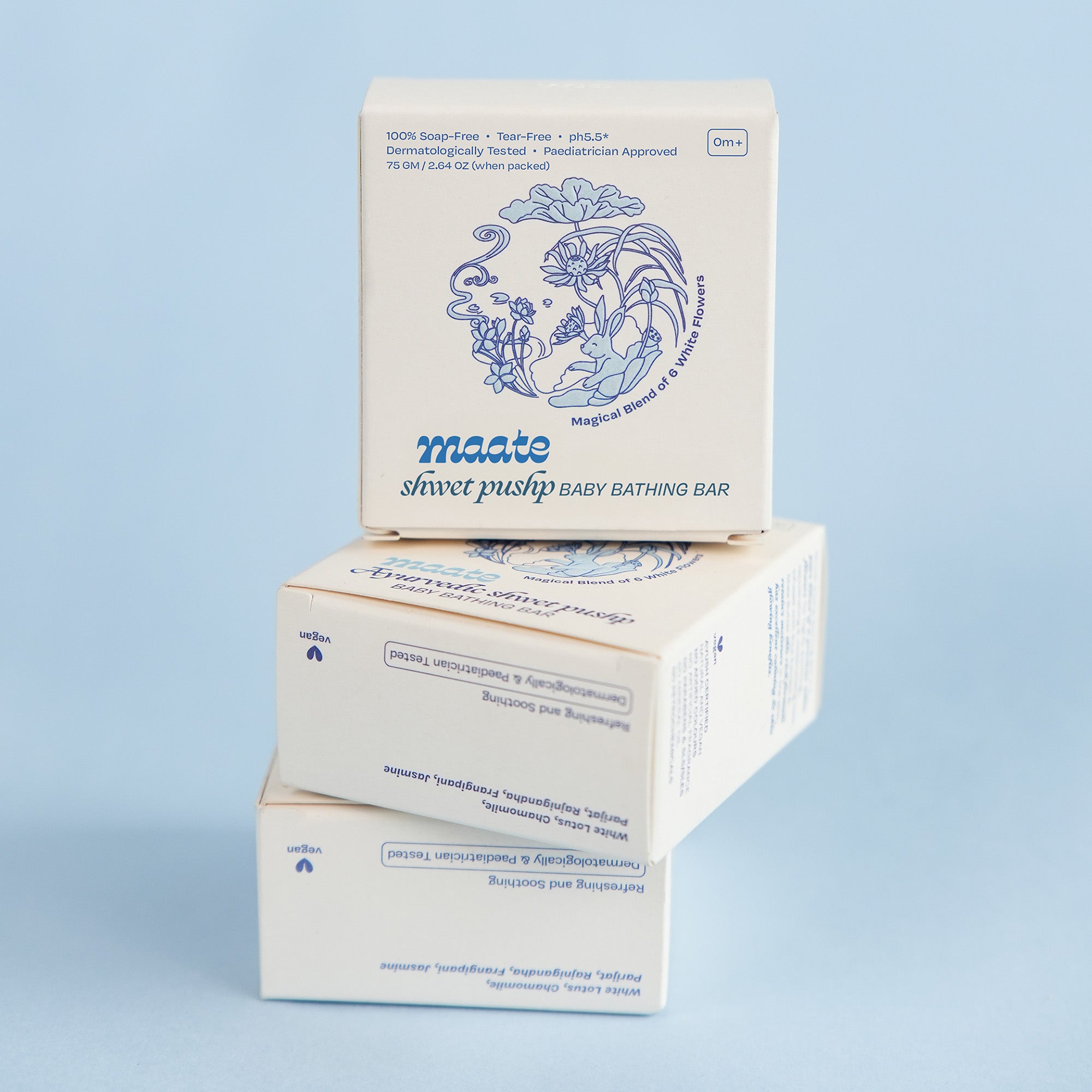 Maate Ayurvedic Shwet Pushp Baby Bathing Bar