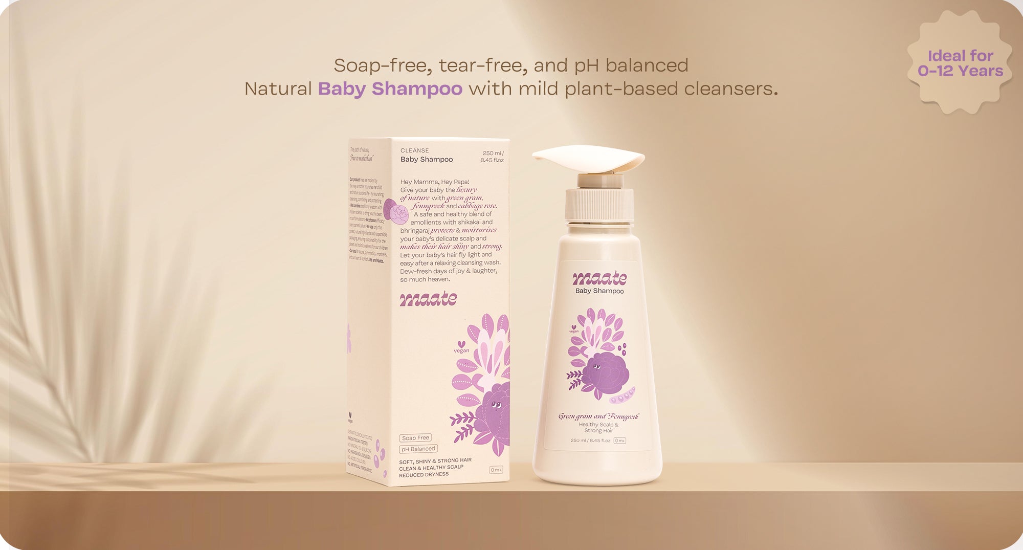 Tear Free Baby Shampoo - ph Balanced | Soap Free - 250 ML