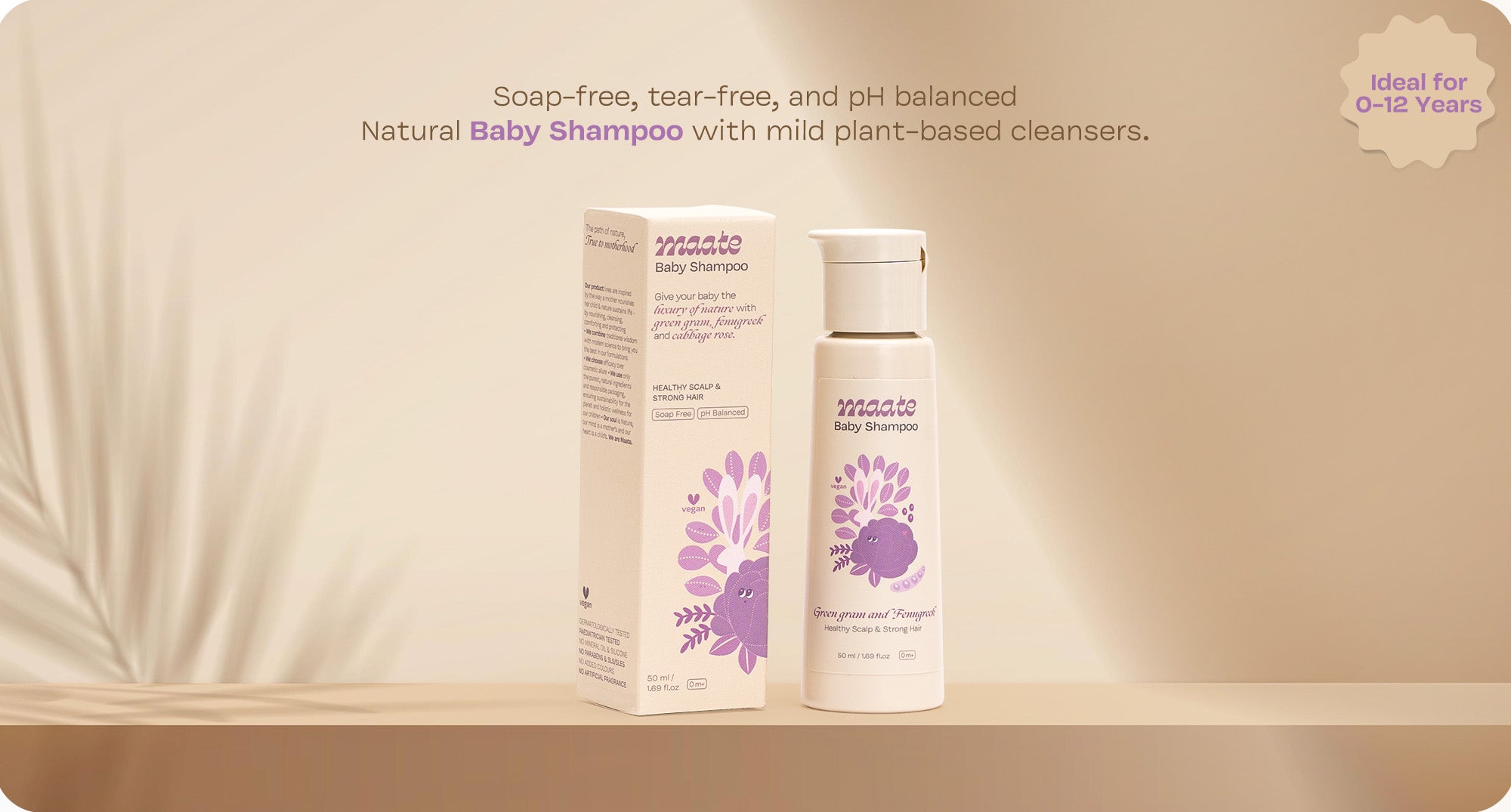 Tear Free Baby Shampoo - ph Balanced | Soap Free - 50 ML