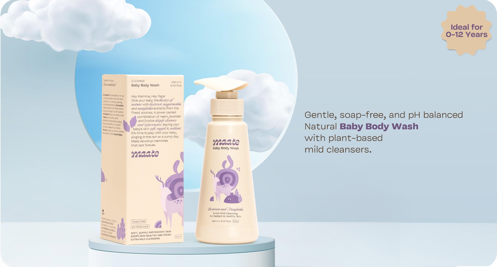 Baby Body Wash ph Balanced | Soap Free - 250 ML