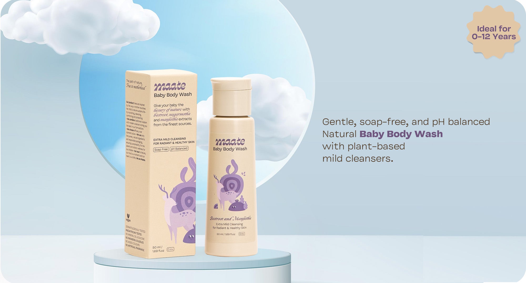 Baby Body Wash ph Balanced | Soap Free
- 50 ML