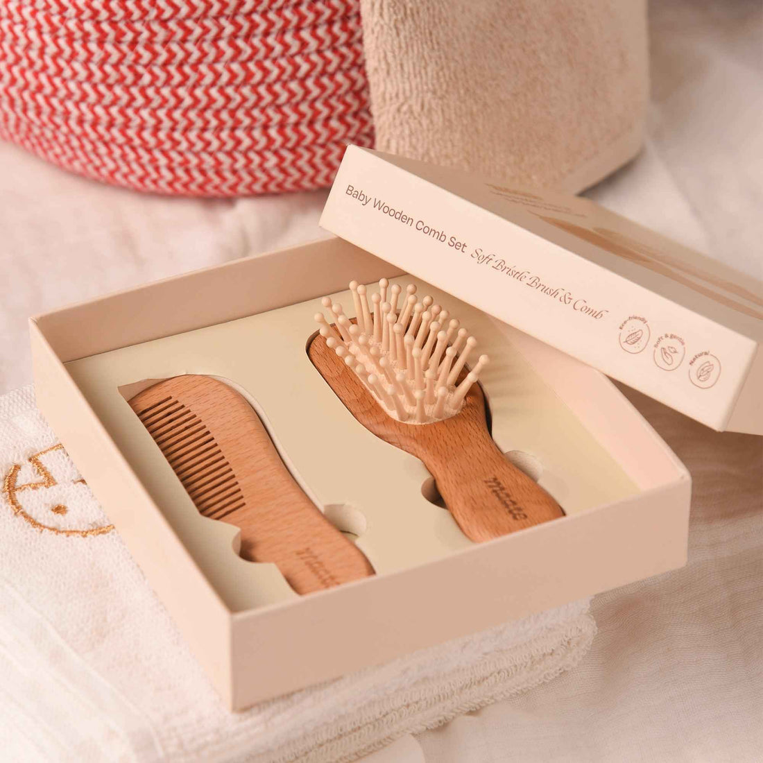 Baby Wooden Comb Set - Maate