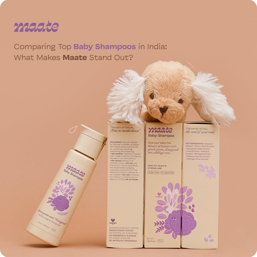 Comparing Top Baby Shampoos in India: What Makes Maate Stand Out?