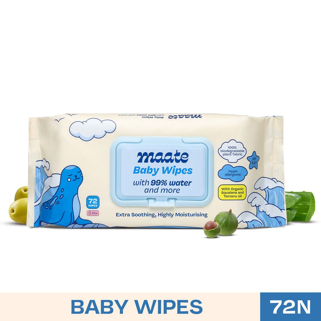 Maate Baby Wipes 99% Water