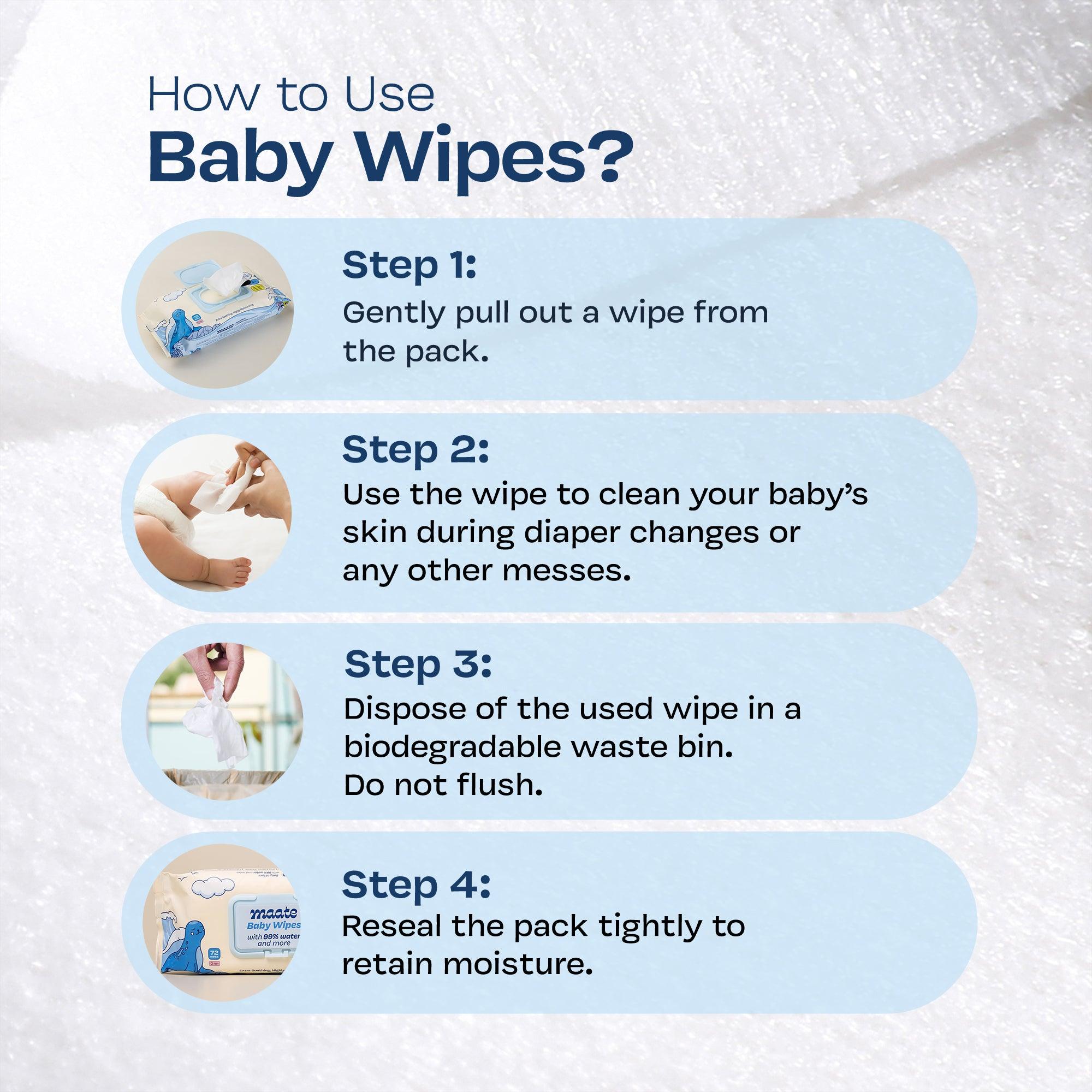 Maate Baby Wipes 99% Water