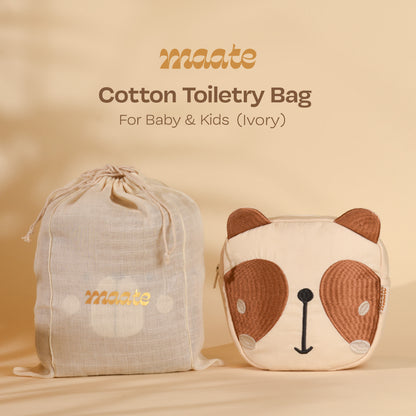 Cotton Toiletry Bag for Baby &amp; Kids - Ivory
