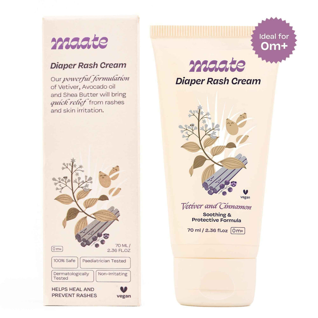 Maate Diaper Rash Cream - Derma & Paediatrician Tested - Maate