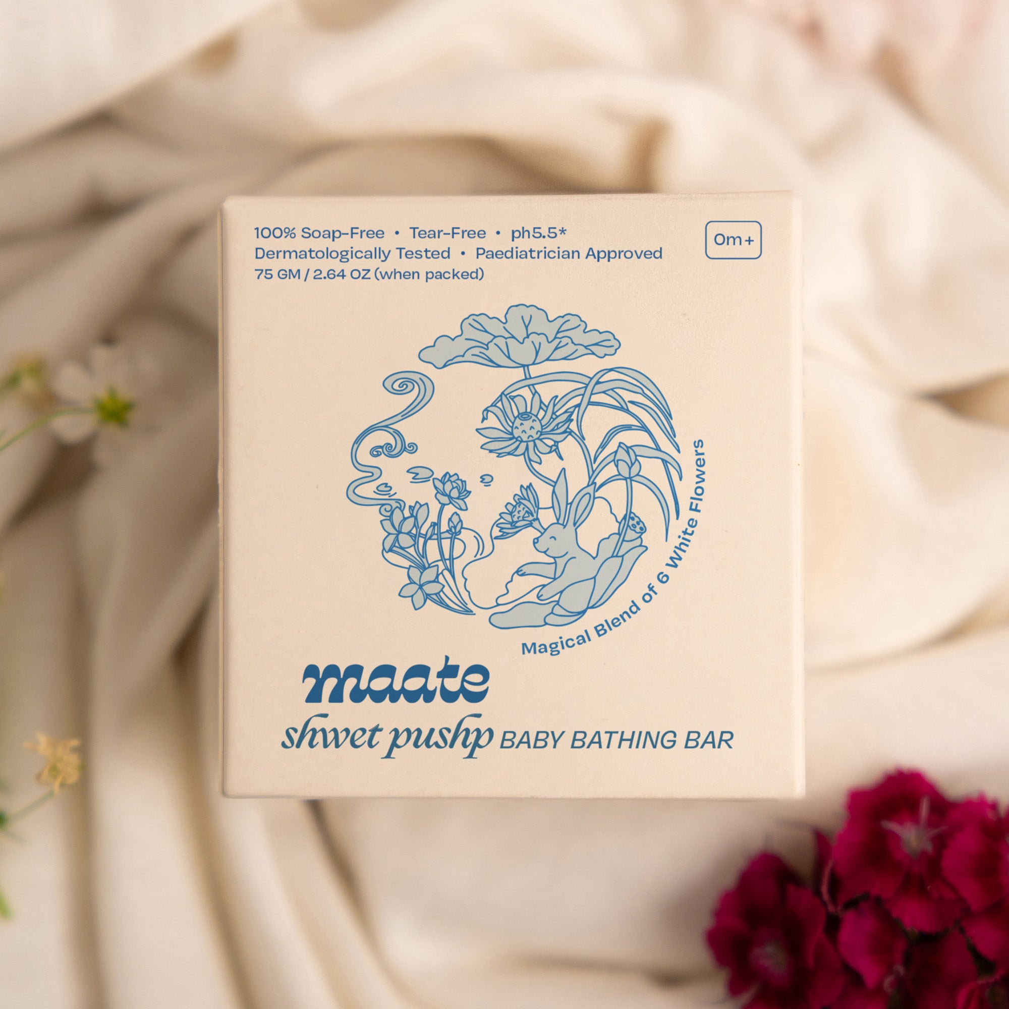 Maate Ayurvedic Shwet Pushp Baby Bathing Bar