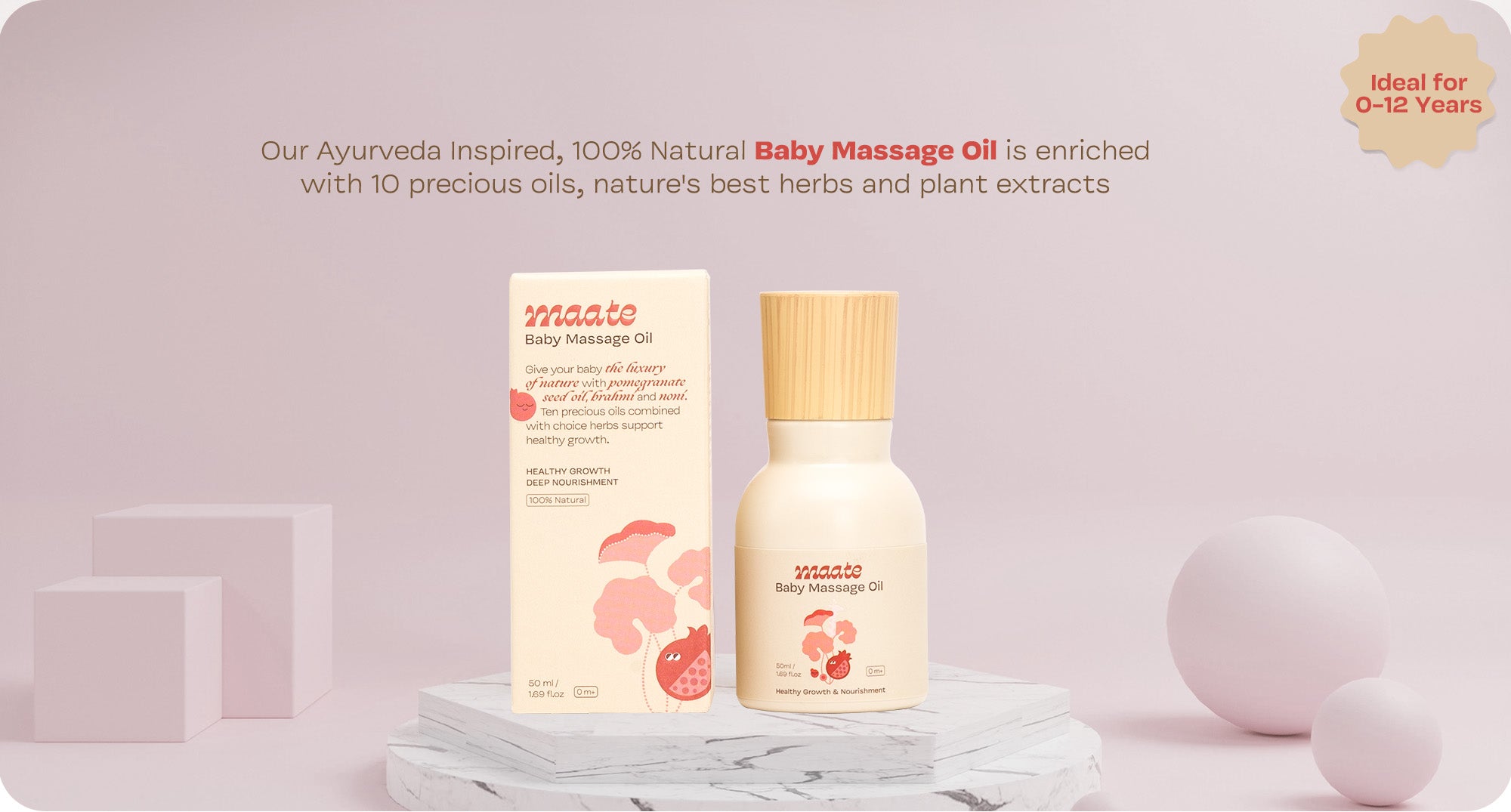 100% Natural Baby Massage Oil - 50 ML