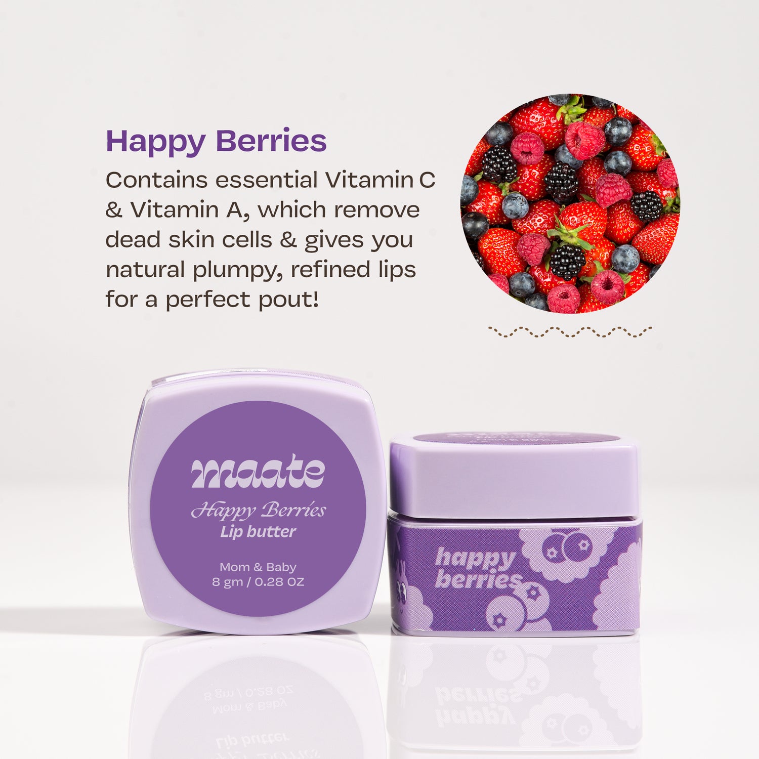 Happy Berries Lip Butter 100% Natural | FDA Approved